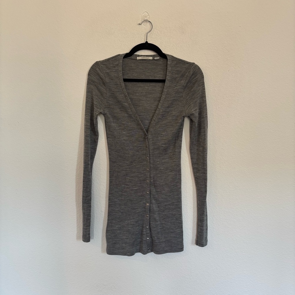 Country Roads 100% Wool Button Knit Top
